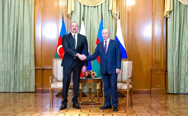 Владимир Путин и Ильхам Алиев встретились в Кремле